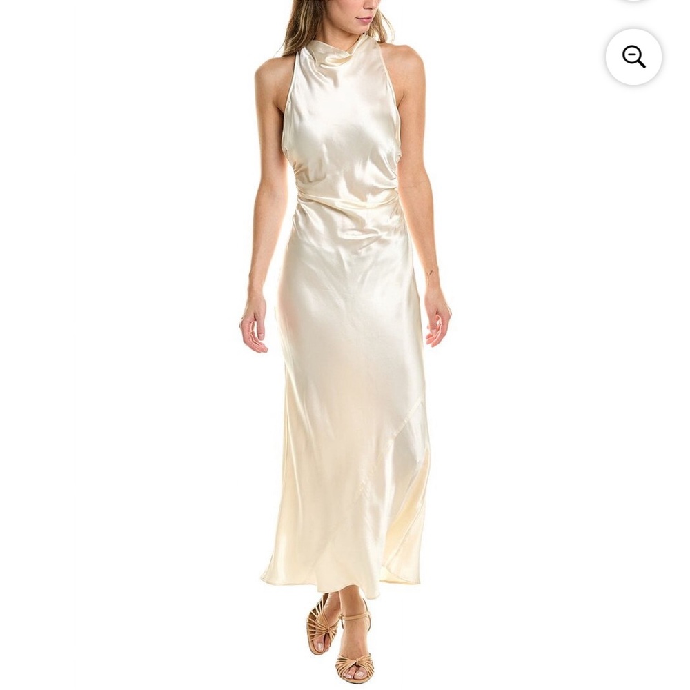 O.p.t. Nora Silk Slip Dress In White